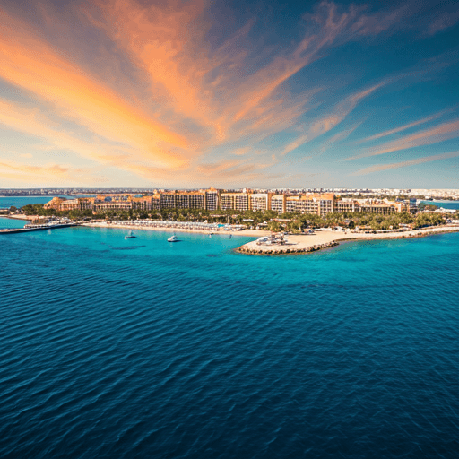 Red Sea coastline viewed from a yacht